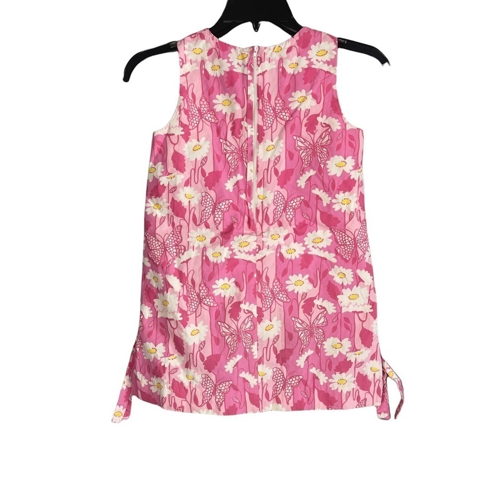 Vintage Lilly Pulitzer Youth Pink Floral Daisy Easter Dress Size 6 - Picture 2 of 7